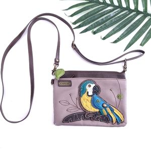 Chala Charming Crossbody Bag Shoulder Handbag With Flap Top and Zipper Navy/Pewter Chala Charming Crossbody Bag Shoulder Handbag With Flap Top and Zipper Navy/Pewter